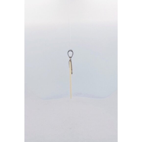 Vintage 925 Sterling Silver Mother of Pearl Rectangle Pendant Estate Jewelry - Picture 4 of 9